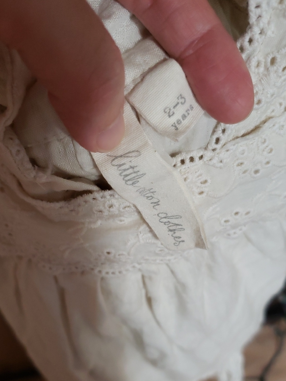 NWOT Little Cotton Clothes Greta Pinafore In "Linen Oat", Size 2-3Y - Picture 6 of 15